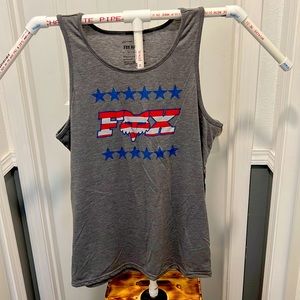 Men’s box racing tank top gray